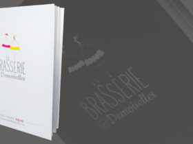 Carte de la Brasserie des Demoiselles, blanc quadrichromie