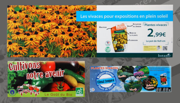 Sérigraphie plaques plastiques Sérigraphie de plaques plastiques publicitaires pour point de vente