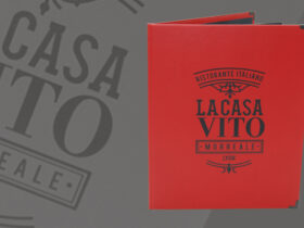 Sérigraphie protège-menu en cuir