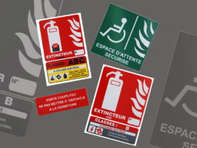 Sérigraphie de panneaux sécurité : PMR, incendie, porte coupe feu