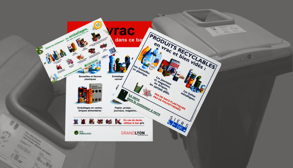 Étiquettes de tri et de recyclage longue durée pour des marchés publics