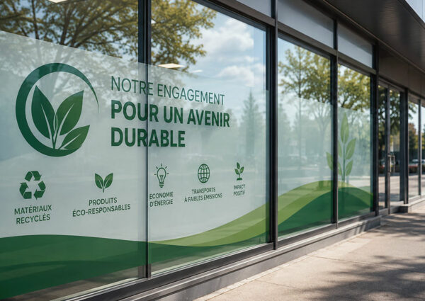 Grande façade vitrée avec un adhésif durable